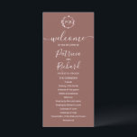 Monogram Terracotta Wedding Program<br><div class="desc">A simple chic foliage faux foil monogram terracotta wedding program. Easy to personalize with your details. Modern boho wedding program editable, wreaths photo wedding invitation, customizable, calligraphy handwritten font, simple, elegant. CUSTOMIZATION: If you need design customization, please contact me through chat; if you need information about your order, shipping options,...</div>