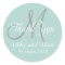 Monogram Thank You Wedding Favour Label