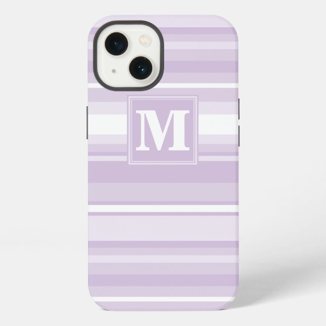 Monogram thistle purple stripes Case-Mate iPhone c Case (Back)