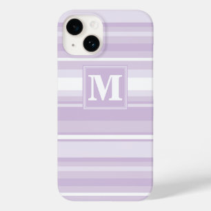 Monogram thistle purple stripes  Case-Mate iPhone 14 case