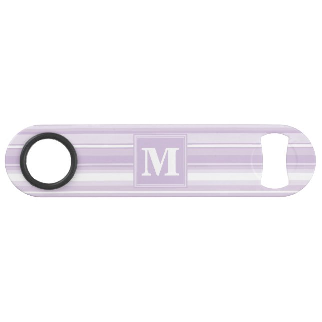 Monogram thistle purple stripes speed bottle opener (Front (Horizontal))