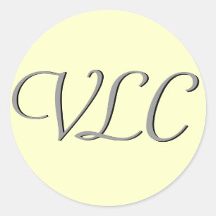 Monogram Three Cream and Grey Sticker
