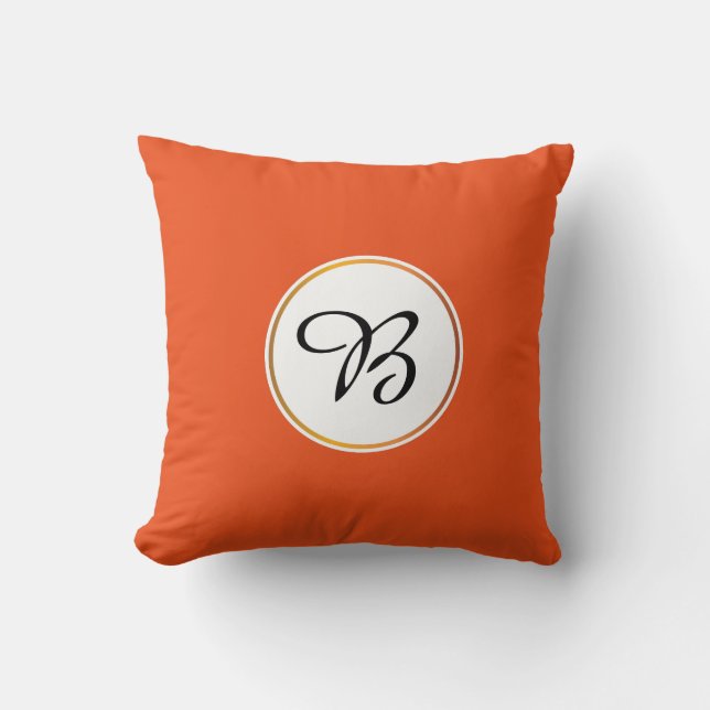 monogram throw pillow (Front)