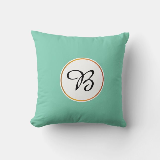monogram throw pillow (Front)