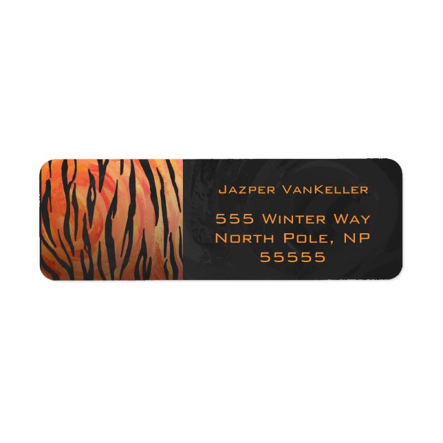 Monogram Tiger Hot Orange and Black Print Pattern (Front)