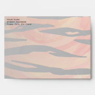 Monogram Tiger Hot Orange and Black Print Pattern Envelopes