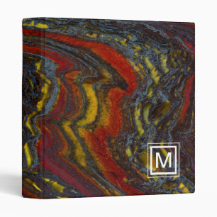 Monogram   Tiger Iron In Red, Yellow, Blue Binder