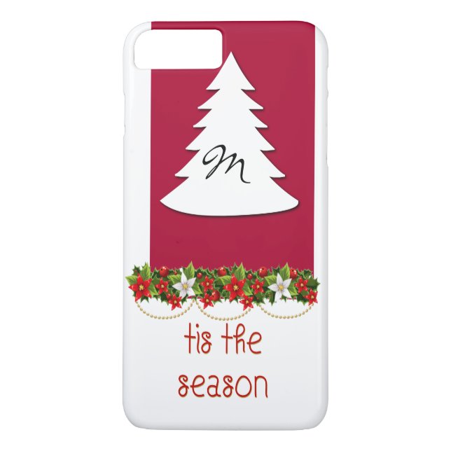 Monogram Tis The Season Holiday Phone Case (Back)