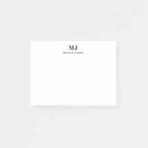 Monogram To Do List Post It Notes