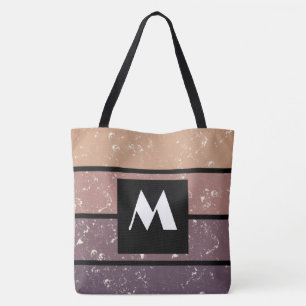 Monogram Tote Bag - Striped & Personalized