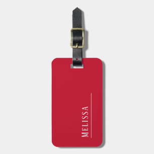 Monogram travel, cherry red luggage tag