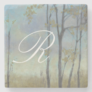 Monogram   Tree-Lined Wheat Grass I Stone Coaster