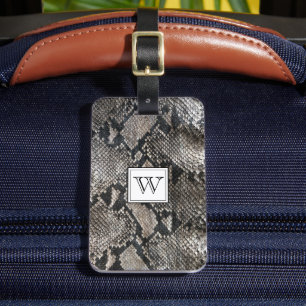 Monogram Trendy Snake Skin - Rich Elegant Fashion Luggage Tag