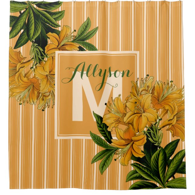 Monogram Trendy Turmeric Stripes Vintage Floral (Front)