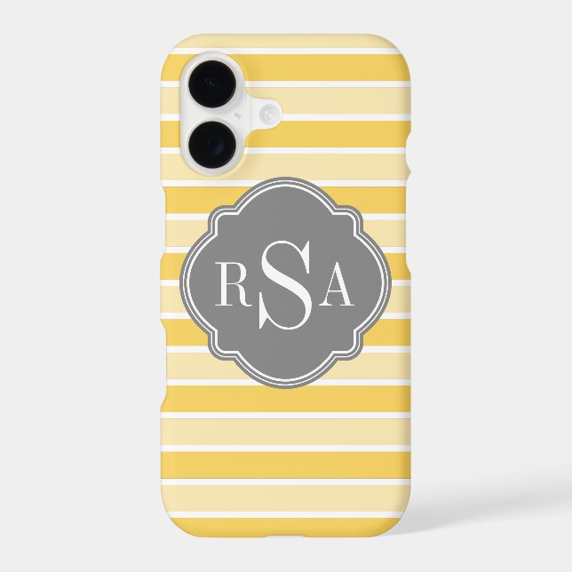 Monogram Trio Yellow Stripes Pattern (Back)