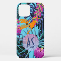 Monogram Tropical Foliage Hummingbird