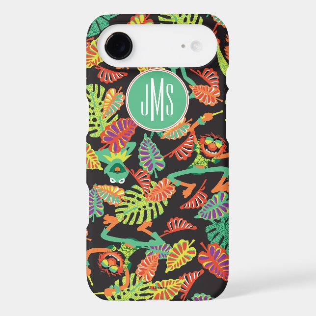 Monogram Tropical Kermit & Animal Pattern Case-Mate iPhone Case (Back)