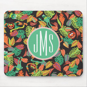 Monogram Tropical Kermit & Animal Pattern Mouse Pad