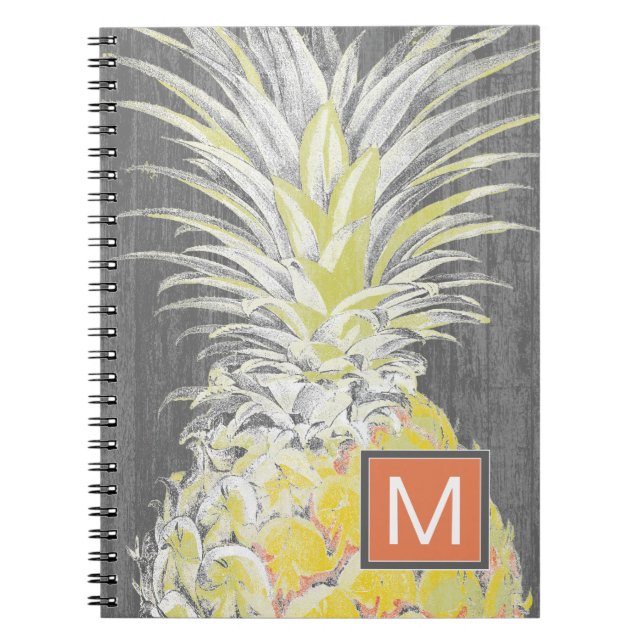 Monogram | Tropical Yellow Pinneapple Notebook (Front)