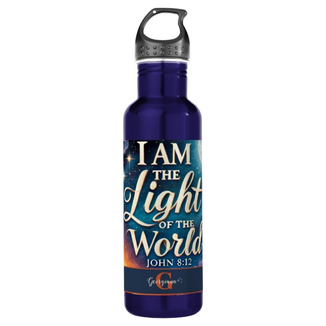 Monogram Vibrant Christian Halloween Bible Verse 710 Ml Water Bottle (Front)