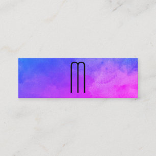 Monogram Vibrant Colours Mini Business Card