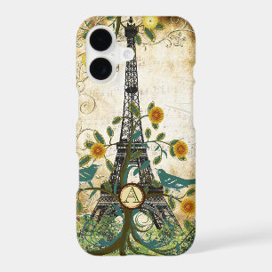 Monogram Vintage Bird Eiffel Tower
