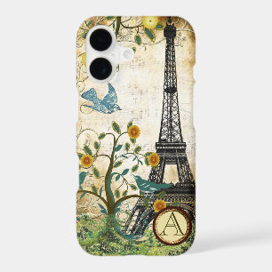 Monogram Vintage Bird Eiffel Tower i