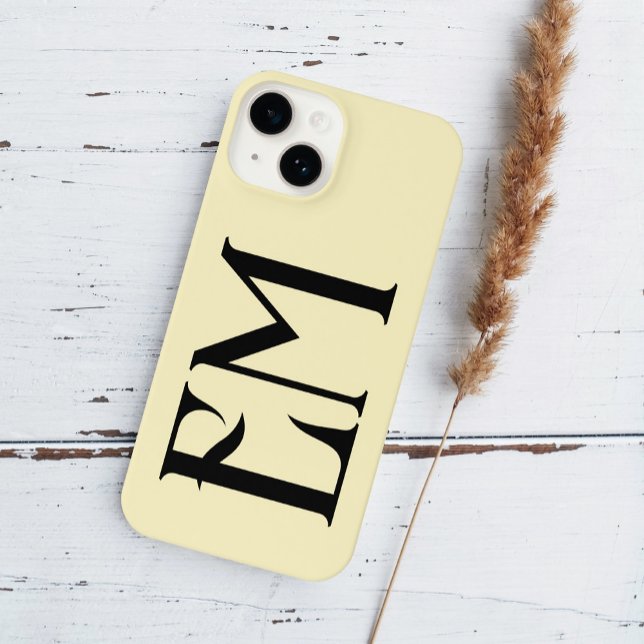 Monogram Vintage Chic Yellow iPhone Case (Creator Uploaded)