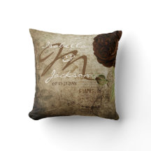 Monogram Vintage Chocolate Brown Rose