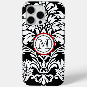 Monogram Vintage Damask Pattern iphone iPhone 15 Pro Max Case