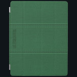Monogram Vintage Dark Green Faux Leather iPad Smart Cover<br><div class="desc">Cool green tones vintage leather look(image) with stitches effect(image effect) and customizable monogram</div>