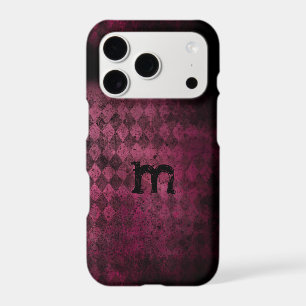 Monogram Vintage Eggplant and Plum Argyle iPhone