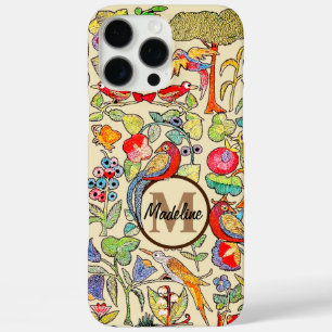 Monogram Vintage Faux Embroidered Pattern iphone iPhone 16 Pro Max Case