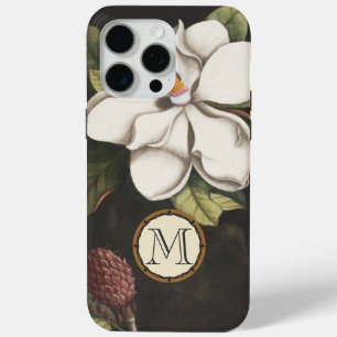 Monogram Vintage Magnolia Floral Pattern iphone 15 Pro Max Case
