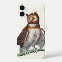 Monogram Vintage Owl Personalized iPhone 5 Case