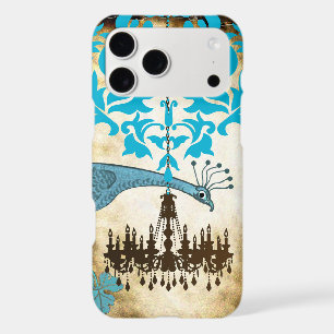 Monogram Vintage Peacock Chandelier Damask iPhone