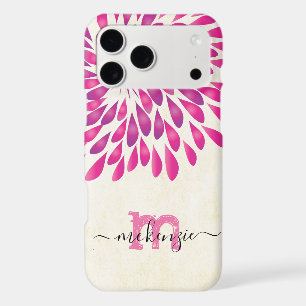 Monogram Vintage Rustic Funky Pinkish Plum