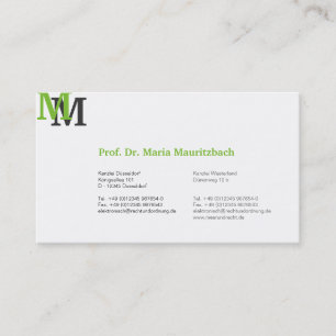 Monogram visiting cards