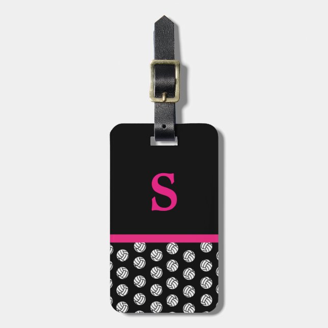 Monogram Volleyball Luggage Tag (Front Vertical)
