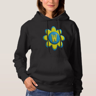 Monogram W Colorful Flower Hoodie