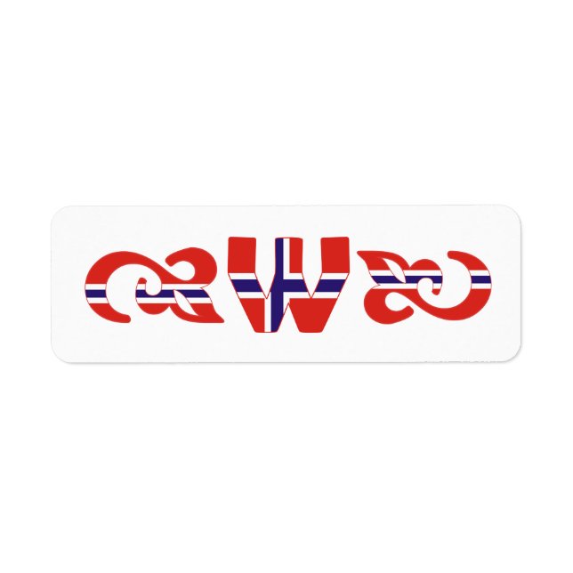 Monogram W Norwegian Label (Front)