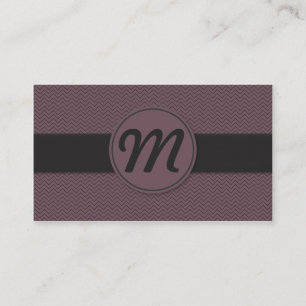 Monogram w/ Texture (purple) Business Card