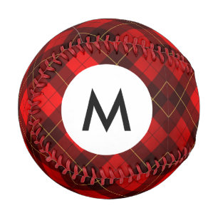 Monogram Wallace tartan background Baseball