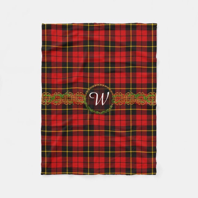 Monogram Wallace Tartan Fleece Blanket (Front)