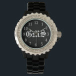 Monogram Watch<br><div class="desc">Watches serve an important function for every occasion. Practical and stylish, this wrist watch well serves as a foil to your personality and makes a great conversation piece! Ideal gift for any occasion. Personalize by changing the text in the field provided. Change font style, size, and colour. If you want...</div>