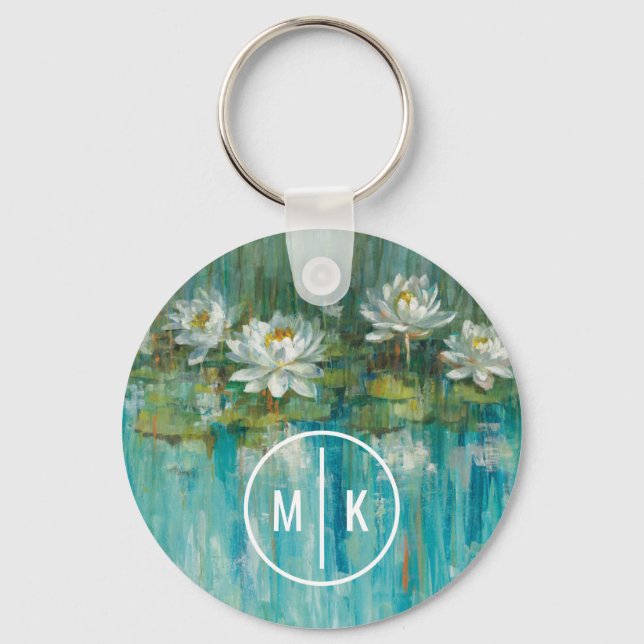 Monogram | Water Lily Pond Keychain (Front)