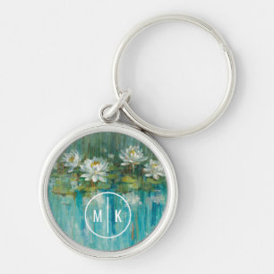 Monogram   Water Lily Pond Keychain