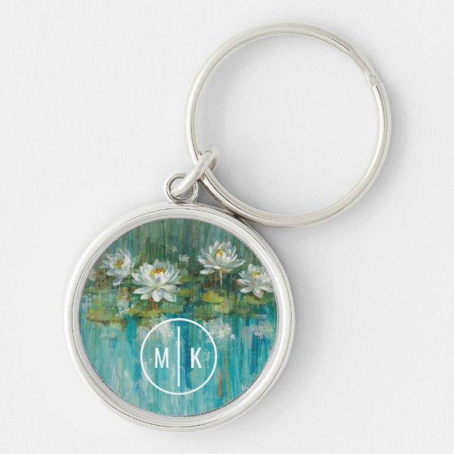 Monogram | Water Lily Pond Keychain (Front)