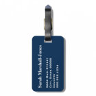 Monogram Watercolor Floral Blue Denim / Red Rose