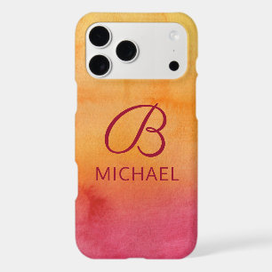 Monogram Watercolor Sunset Personalized Name